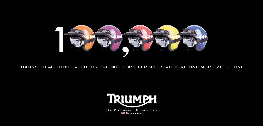 La page Facebook de Triumph passe les 100 000 fans