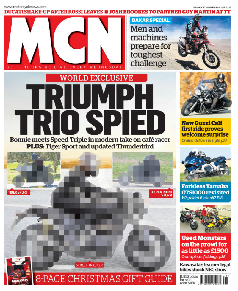 3 nouvelles Triumph révélées dans le MCN du 29 novembre !