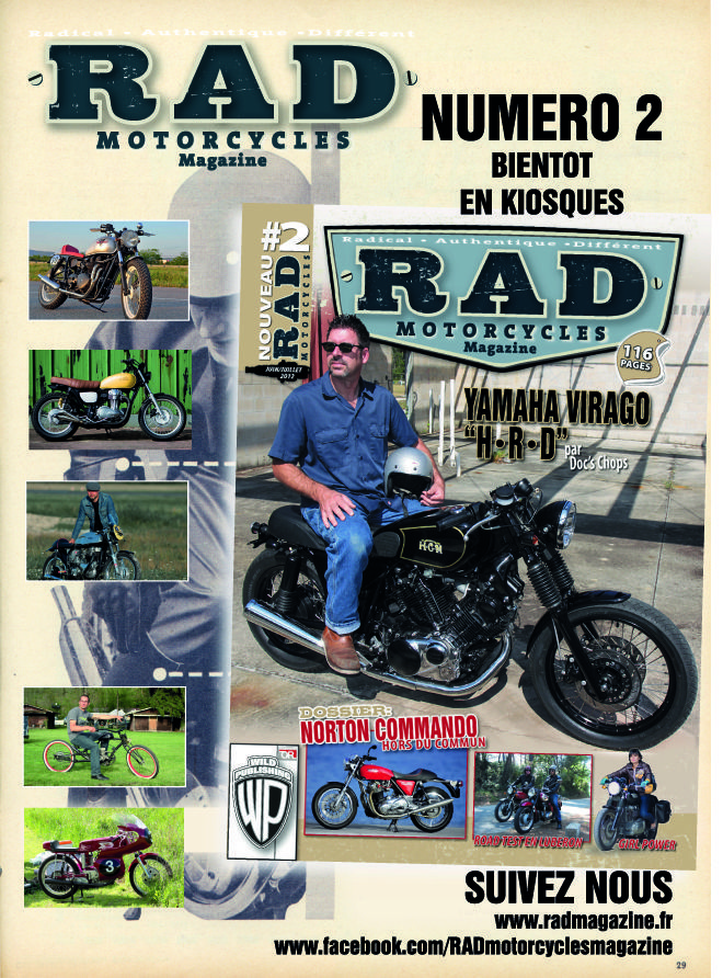 RAD Motorcycles Magazine n°2 en kiosque